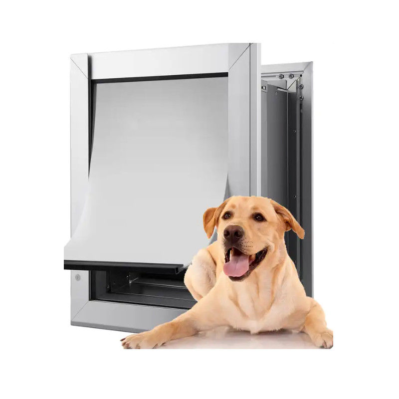 ISO9001 PET Bezpieczne Aluminiowe drzwi PET Czterostronne zamknięcie Magnetyczne zamki drzwi dla psów