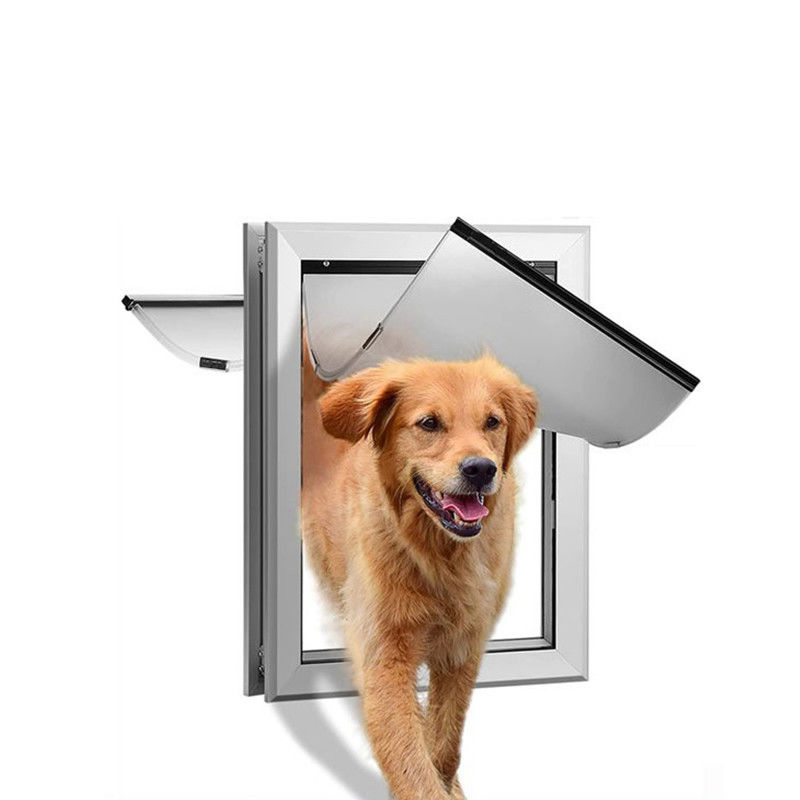 ISO9001 PET Bezpieczne Aluminiowe drzwi PET Czterostronne zamknięcie Magnetyczne zamki drzwi dla psów