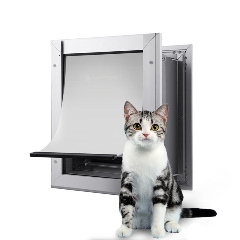 ISO9001 PET Bezpieczne Aluminiowe drzwi PET Czterostronne zamknięcie Magnetyczne zamki drzwi dla psów