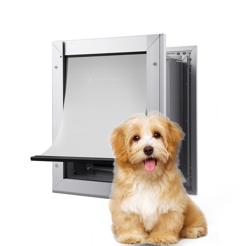 ISO9001 PET Bezpieczne Aluminiowe drzwi PET Czterostronne zamknięcie Magnetyczne zamki drzwi dla psów